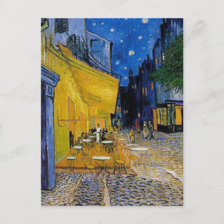 Café Terrasse am Abend Vincent van Gogh Artwork Feiertagspostkarte