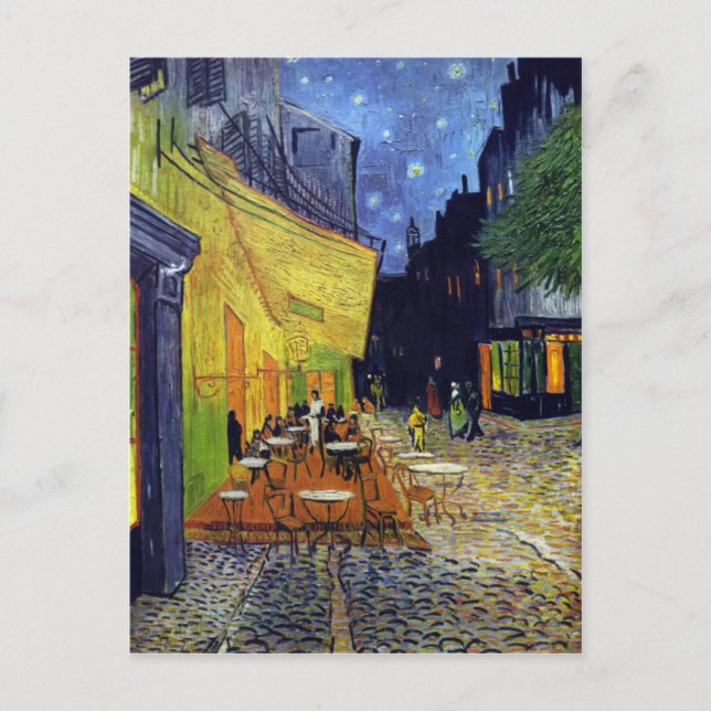 Cafe Terrasse am Abend von Vincent van Gogh 1888 Postkarte (Vorderseite)