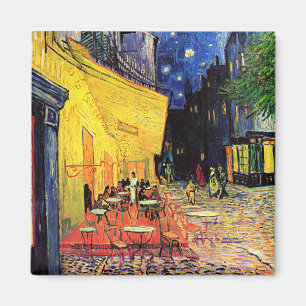 Café Terrasse auf dem Platz du Forum, Arles nacht Magnet