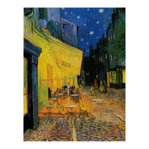 Cafe-Terrasse bei Nacht