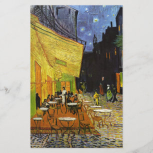 Cafe Terrasse bei Nacht Van Gogh Briefpapier