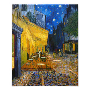Cafe-Terrasse bei Nacht Van Gogh Fotodruck