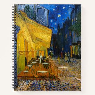 Cafe Terrasse bei Nacht Van Gogh Notizbuch