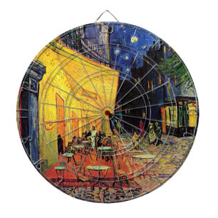Cafe-Terrasse bei Nacht von Vincent van Gogh Dartscheibe