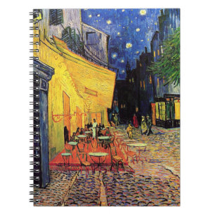 Cafe-Terrasse bei Nacht von Vincent van Gogh Notizblock