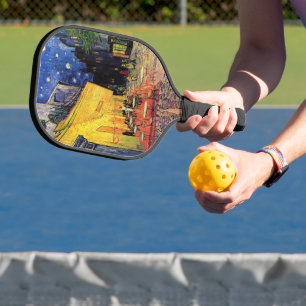 Cafe Terrasse bei Nacht von Vincent van Gogh Pickleball Schläger