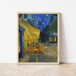 Café Terrasse | Vincent Van Gogh Poster<br><div class="desc">Cafe Terrace at Night (1888) von niederländischem Post-Impressionisten Vincent Van Gogh. Original Fine Art Malerei ist ein Öl auf der Leinwand,  das eine sternförmige Nachtszene vor einem französischen Café in Arles darstellt. Verwenden Sie die Entwurfstools,  um einen benutzerdefinierten Text hinzuzufügen oder das Bild zu personalisieren.</div>