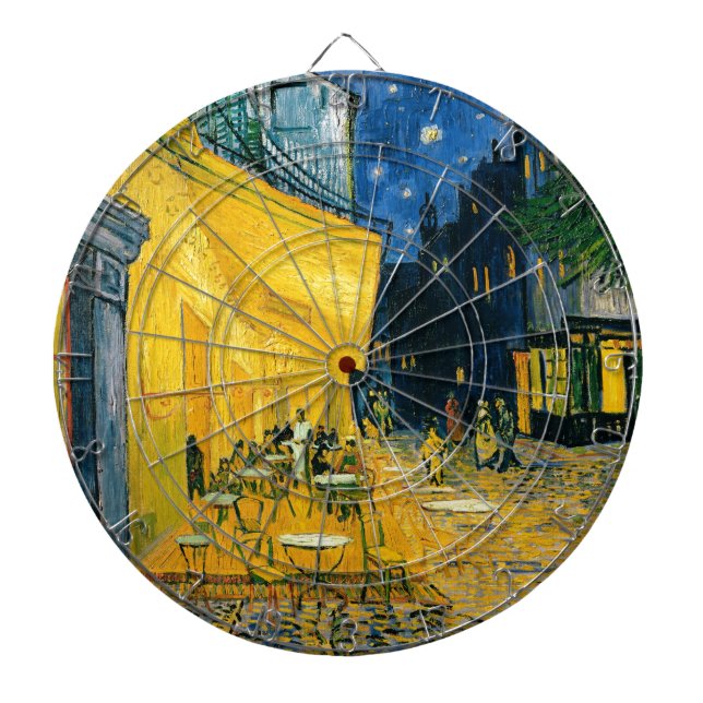 Café-Terrasse Vincent van Goghs |, Place du Forum Dartscheibe (vorne)