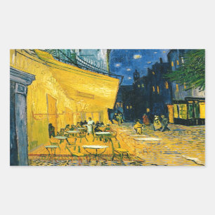 Café-Terrasse Vincent van Goghs  , Place du Forum Rechteckiger Aufkleber