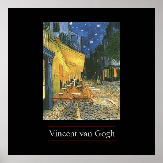 Café Terrasse von van Gogh Poster Print (Vorne)