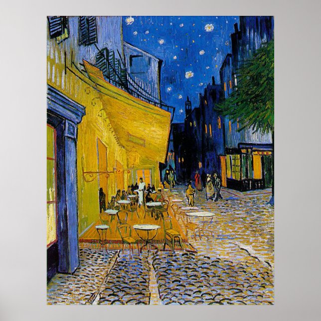 Café Terrasse von Vincent van Gogh Poster (Vorne)