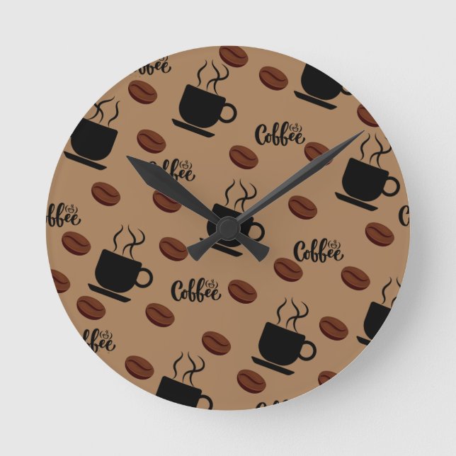 Café Themed Kaffeeküche Wall Uhr (Vorderseite)