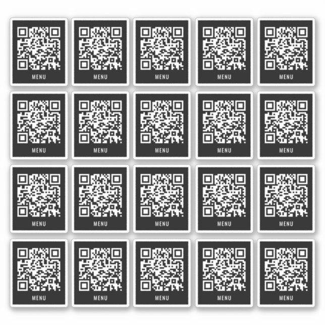 Cafe-Tisch-QR-Code-Aufkleber | Digitales Menü Scan Aufkleber (Vorderseite)