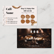 Café-Treuepunktkarte Braun Beige