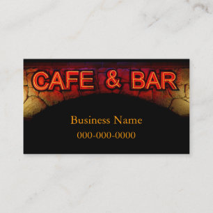 Cafe- und Bar-Geschäftskarte Visitenkarte