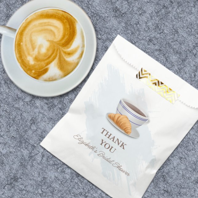 Café und Croissants Junggesellinnenabschied Geschenktütchen (Von Creator hochgeladen)
