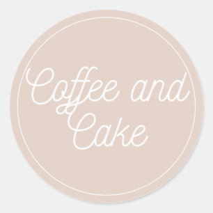 Café- und Kuchenkonditorei-Logo Runder Aufkleber