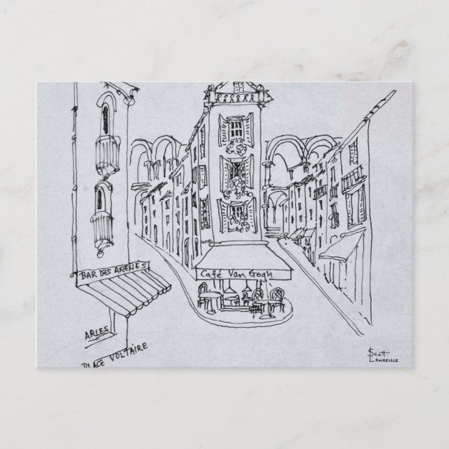 Cafe Van Gogh, Place Voltaire, Arles, Frankreich Postkarte (Vorderseite)