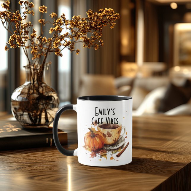 Café Vibes Fall - Pumpkin Gewürz & Kaffee Liebe Tasse (Von Creator hochgeladen)