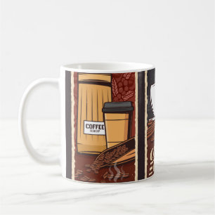 Café Vintage Vintage Banner, Cafeteria und Kaffeetasse