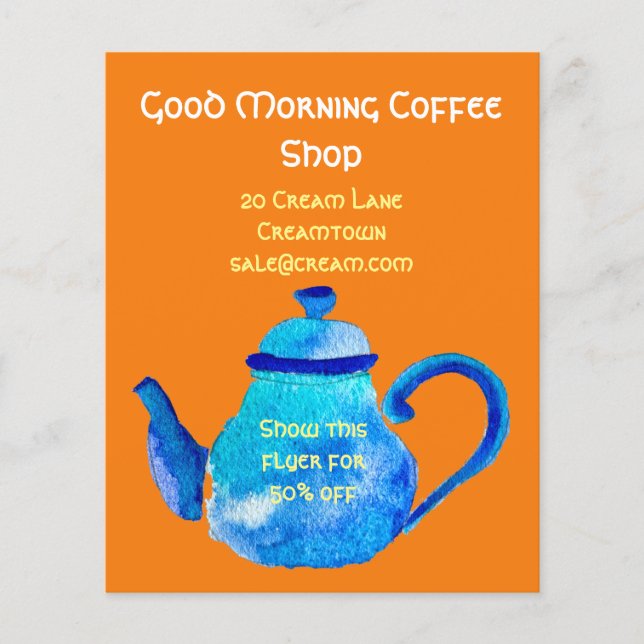 Café-Werbung Teekanne Flyer (Vorne)