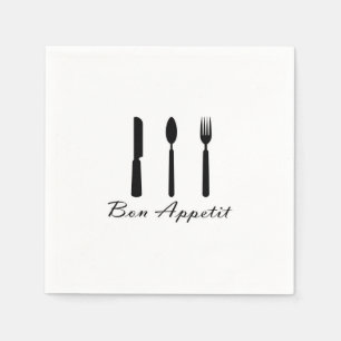 CaféBon Appetit Papierservietten-Schwarzes auf Serviette