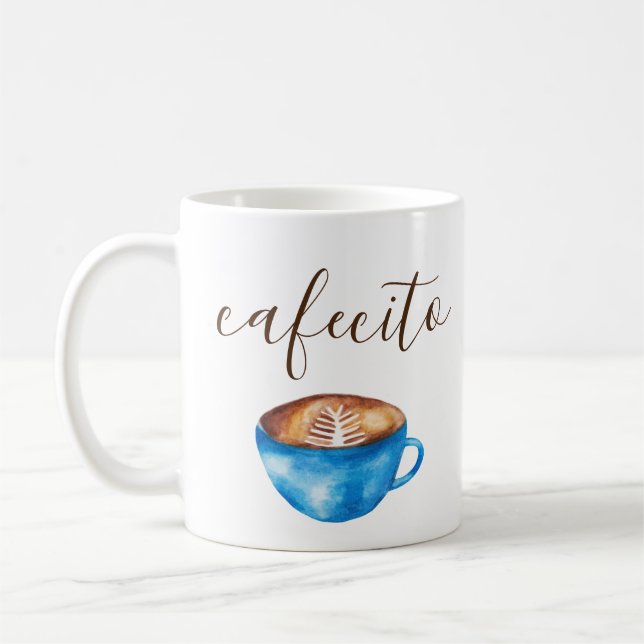 Cafecito Tasse Cuban Espresso Wasserfarbe (Links)
