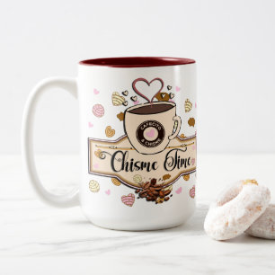 Cafecito und Chisme Tasse im mexikanischen Stil