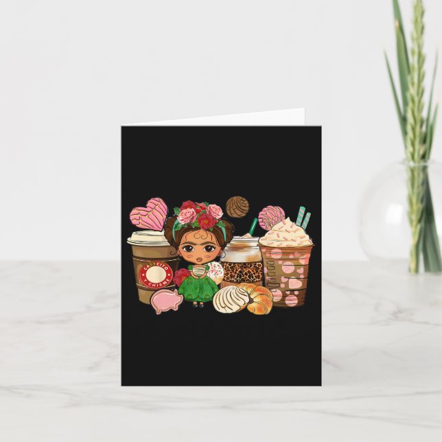 Cafecito Y Chisme Kaffee Cups Mexiko Cinco De Mayo Karte (Vorderseite)