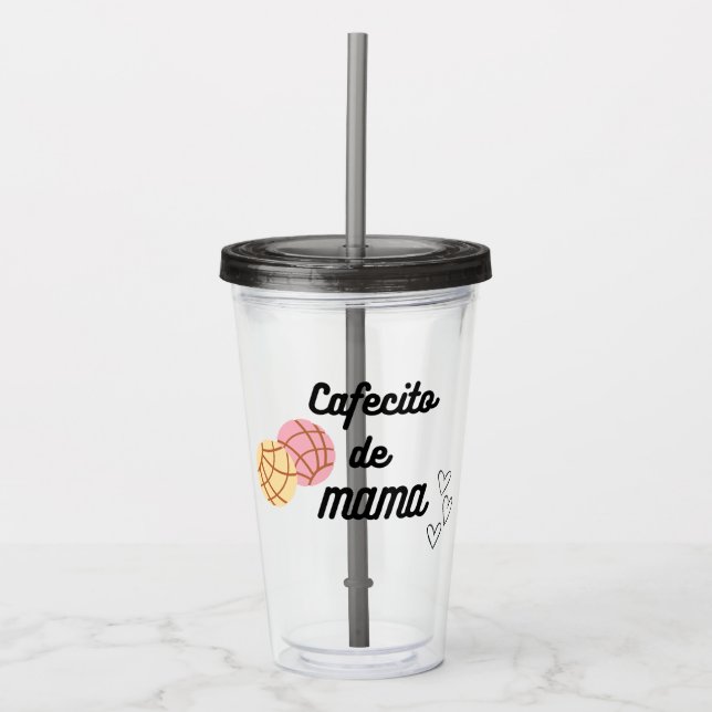Cafecito y conchas de Mama Acryltrinkbecher (Vorderseite)