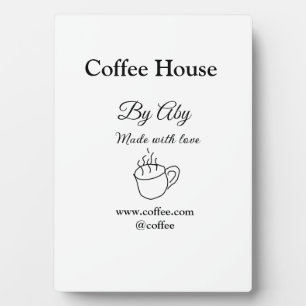 Caféhaus mit Liebe gemacht Text-Website socia Fotoplatte