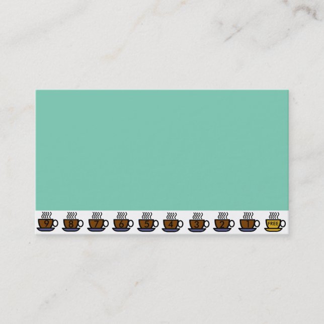 Cafékauf 9 erhalten die 10. freie Visitenkarte (Vorderseite)