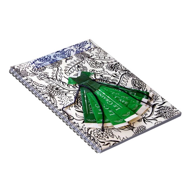 Cafékleidernotizbuch Notizblock (Rechte Seite)