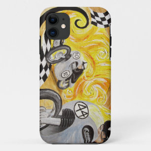 CaféRacer - Malerei des Vintagen Motorrad-Laufens Case-Mate iPhone Hülle