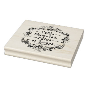 Cafes Chocolat Pates Vintage Französische Briefmar Gummistempel