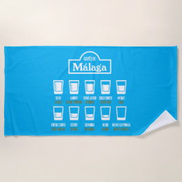 Cafes de Malaga Strandtuch