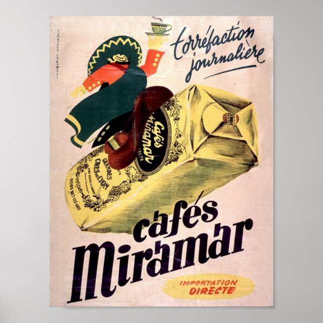 Cafes Miramar Französische Werbung Poster (Vorne)