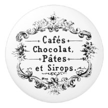 Cafes Schokolade Pâtes Sirupe Vintage Französisch