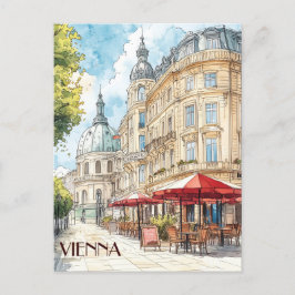 Cafes von Vienna Austria Travel Postkarte