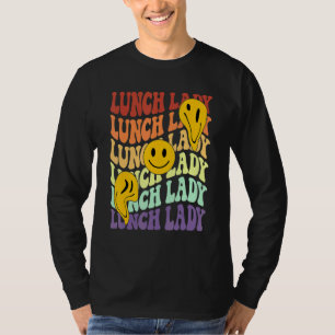 Cafeteria-Dame Retro-Lächeln Gesicht Zurück zur Sc T-Shirt