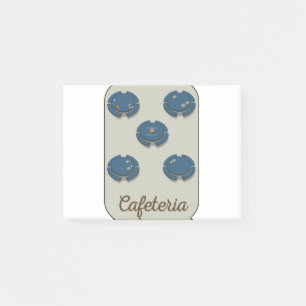 Cafeteria Niedliches Design Ideen cooler Cartoon Post-it Klebezettel
