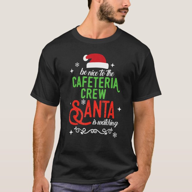 Cafeteria Squad Crew Christmas School Lunch Lady X T-Shirt (Vorderseite)
