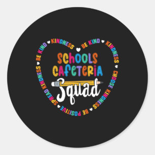 Cafeteria Squad Zurück zur Schule - glücklicher er Runder Aufkleber