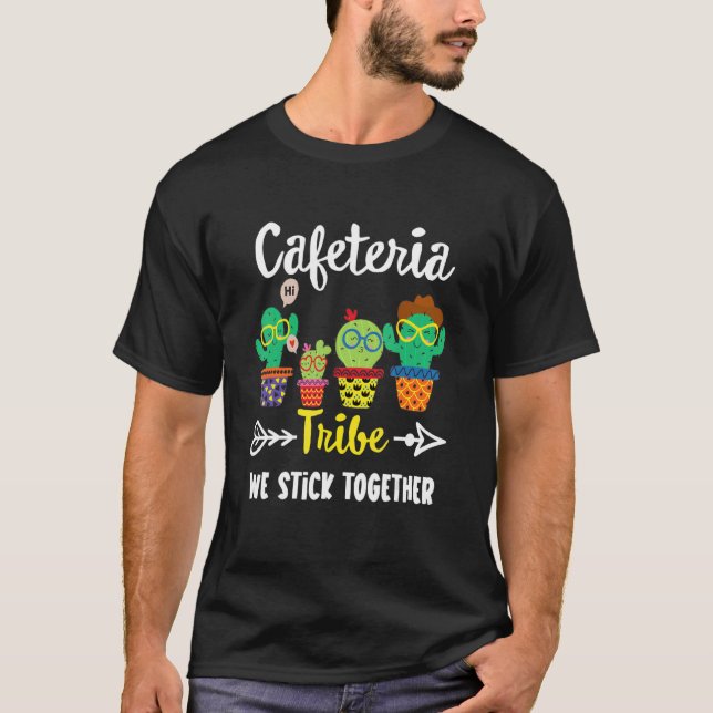 Cafeteria Tribe Cactus Schule T-Shirt (Vorderseite)