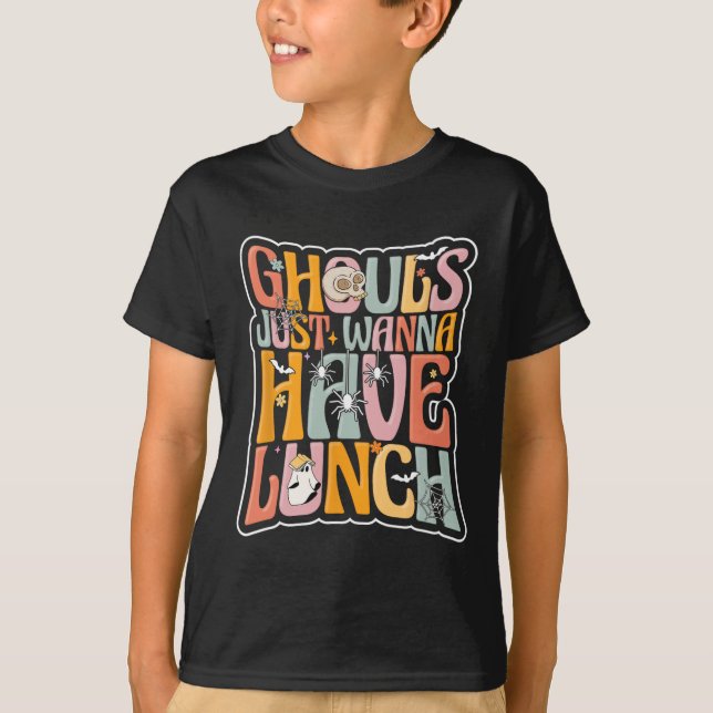 Cafeteria Worker Back to School Halloween La T-Shirt (Vorderseite)
