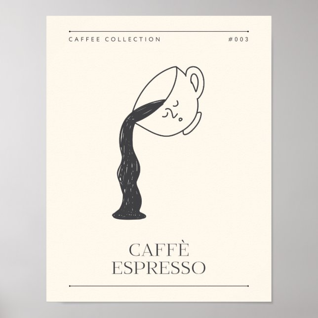 Caffe Espresso Kaffee Print Kitchen Poster (Vorne)