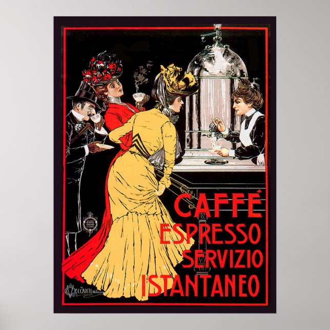 Caffe Espresso Servizio Istantaneo Poster (Vorne)