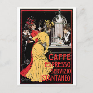 Caffe Espresso Vintag Coffee Drink und Art Postkarte
