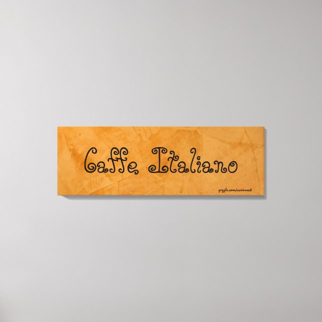 Caffe Italiano Tuscan Orange Malerei Leinwanddruck (Vorderseite)