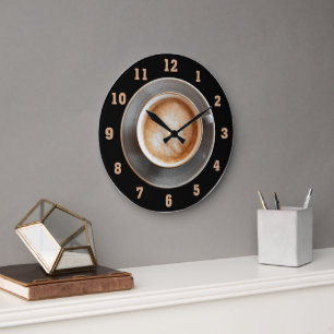 Caffé Latte Clock Große Wanduhr